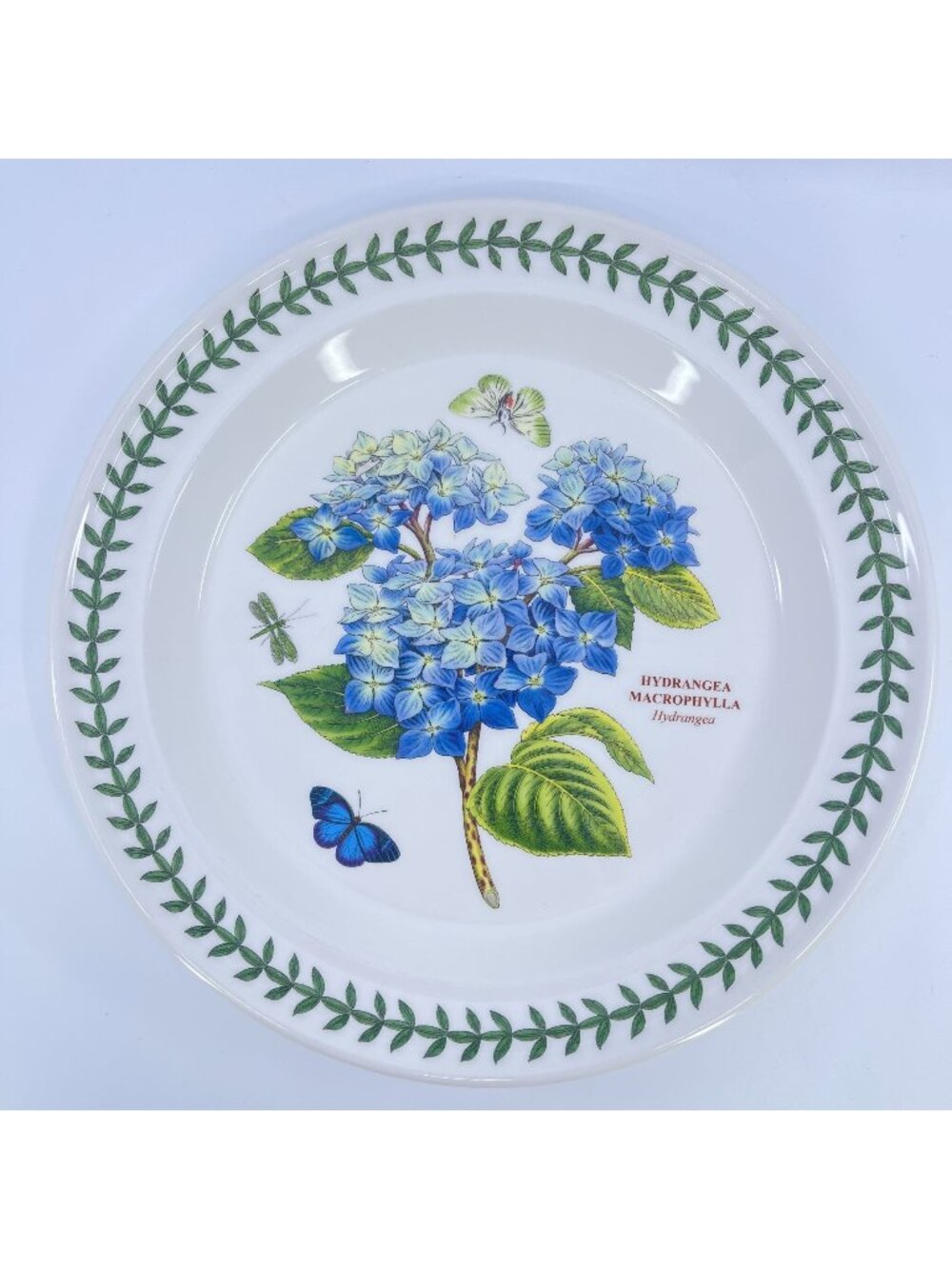 vintage portmeirion botanic garden hydrangea macrophylla plate 10 1/2"